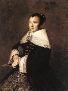 Frans Hals Portrait of a Seated Woman Holding a Fan china oil painting artist
